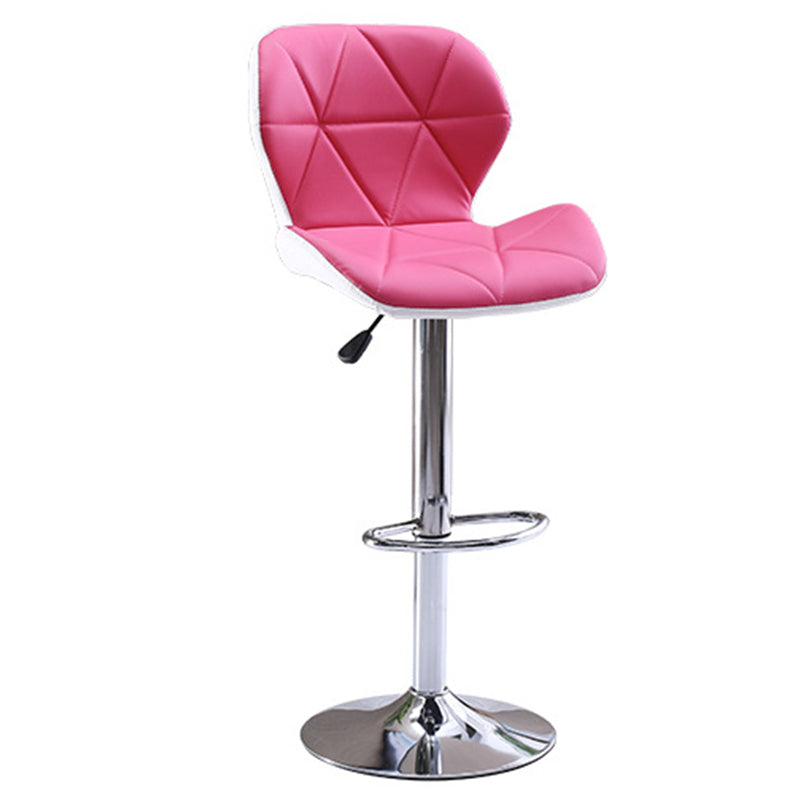 J02 Diamond-Quilted Adjustable Bar Stool: Color-Block Design, Metal Base & Multi-Hue Options for Bars/Counters