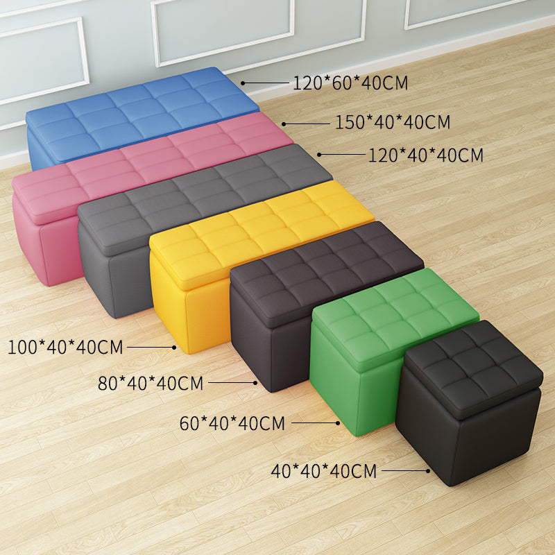 C05-SITMOD Modular Storage Bench: Tufted Design, Multi-Size Combination, 600LBS Load Capacity for Living Room & Entryway