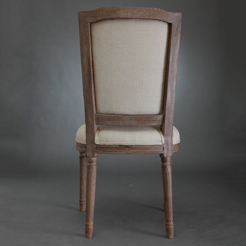 Vintage Wooden Chair with Deer Illustration Upholstered Seat for Dining/Living Room