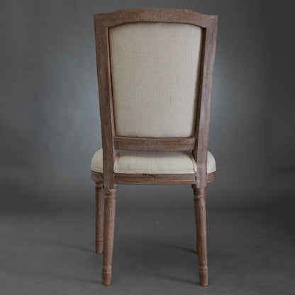 Vintage Wooden Chair with Deer Illustration Upholstered Seat for Dining/Living Room