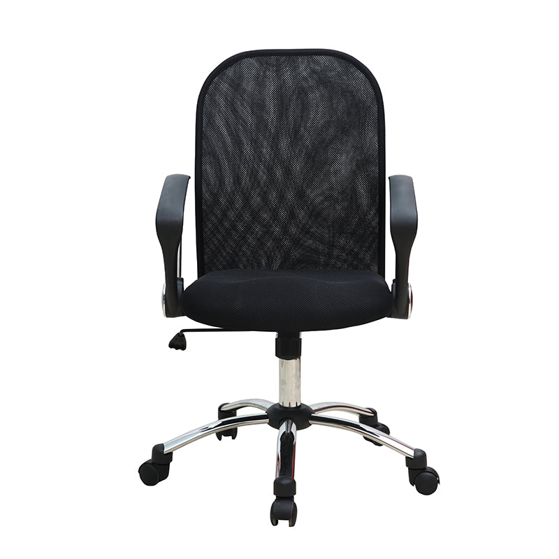 W13 Sitmod Mid-Back Mesh Office Chair, Ergonomic Desk Chair with Breathable Mesh, 360° Swivel & Height Adjustment, Black Office Chair for Home & Corporate Spaces