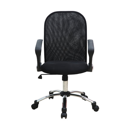W13 Sitmod Mid-Back Mesh Office Chair, Ergonomic Desk Chair with Breathable Mesh, 360° Swivel & Height Adjustment, Black Office Chair for Home & Corporate Spaces