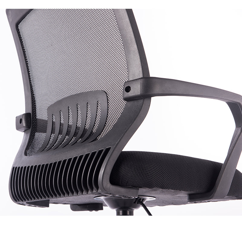 Mid-Back Mesh Office Chair Ergonomic Desk Chair with Breathable Mesh 360° Swivel & Height Adjustment Black Office Chair for Home & Corporate Spaces
