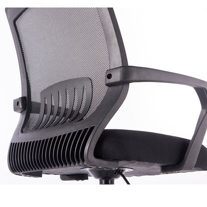 Mid-Back Mesh Office Chair Ergonomic Desk Chair with Breathable Mesh 360° Swivel & Height Adjustment Black Office Chair for Home & Corporate Spaces