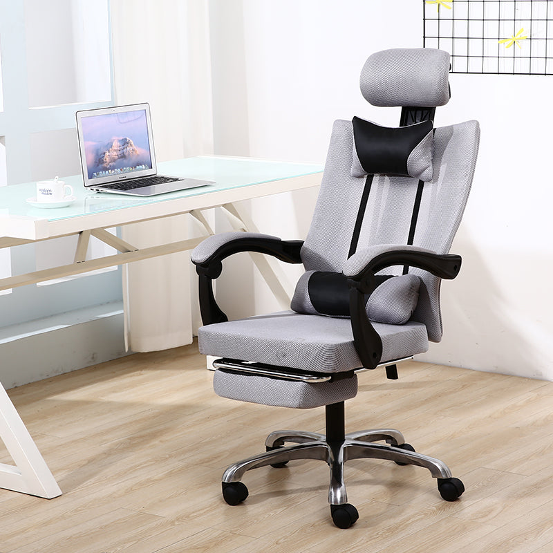 W24 Sitmod High-Back Reclining Mesh Office Chair, Ergonomic Desk Chair with Adjustable Headrest & Lumbar Support, Retractable Footrest & 150° Recline, 360° Swivel & Height Adjustment, Multi-Color Chair for Home Office & Gaming