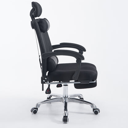 High-Back Reclining Mesh Office Chair Ergonomic Desk Chair with Adjustable Headrest & Dual Lumbar Support Retractable Footrest & 160° Recline 360° Swivel & Height Adjustment Multi-Color Chair for Home Office & Gaming