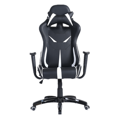 Mecha-Style Gaming Chair Multi-Color Ergonomic Reclining Chair with PU Leather Upholstery