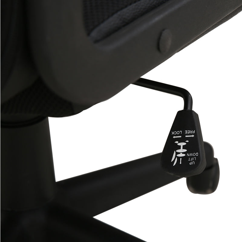 W17 Sitmod Mid-Back Hybrid Office Chair, Ergonomic Desk Chair with PU Leather & Mesh Upholstery, 360° Swivel & Height Adjustment, Black Office Chair for Home & Corporate Spaces