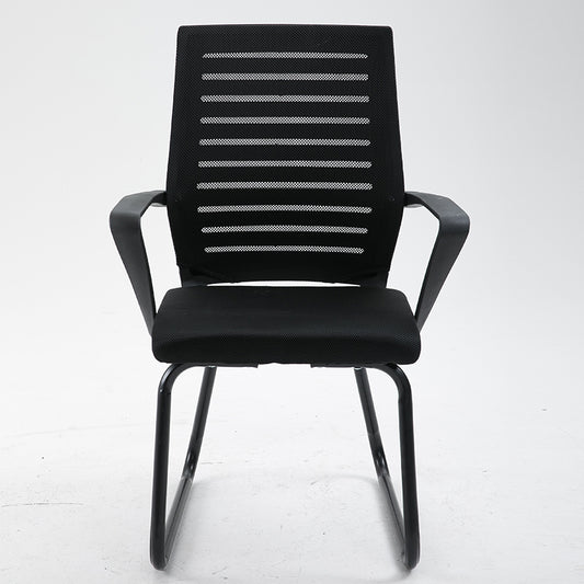 Mid-Back Mesh Guest Chair Ergonomic Sled Base Office Chair with Breathable Mesh & Padded Seat, Fixed Armrests Multi-Color Chair for Reception Areas & Home Office