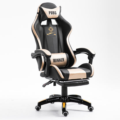 Ergonomic Gaming Chair PUBG "WINNER" Series Racing-Style Reclining Chair with Extendable Footrest