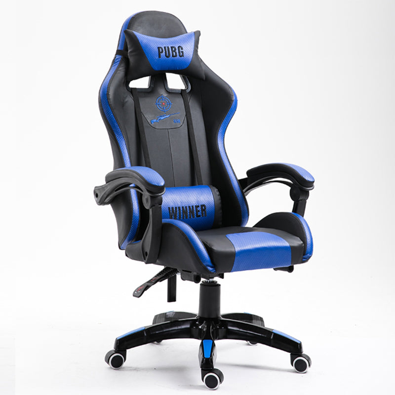 Ergonomic Gaming Chair PUBG "WINNER" Series Racing-Style Reclining Chair with Extendable Footrest