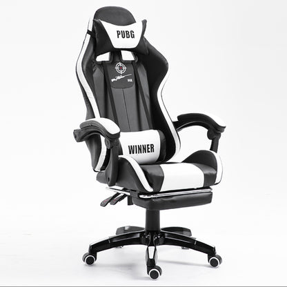 Ergonomic Gaming Chair PUBG "WINNER" Series Racing-Style Reclining Chair with Extendable Footrest