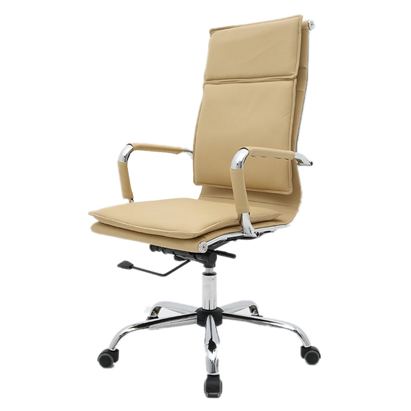 Office Chair High-Back Ergonomic Executive Chair Premium PU Leather Desk Chair with 360° Swivel & Height Adjustment Modern Minimalist Office Chair for Home & Professional Spaces