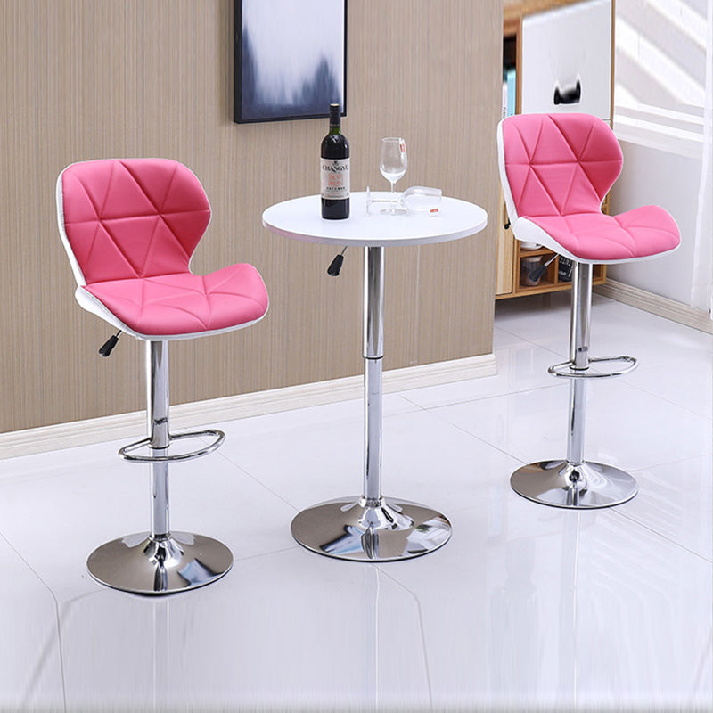 J02 Diamond-Quilted Adjustable Bar Stool: Color-Block Design, Metal Base & Multi-Hue Options for Bars/Counters