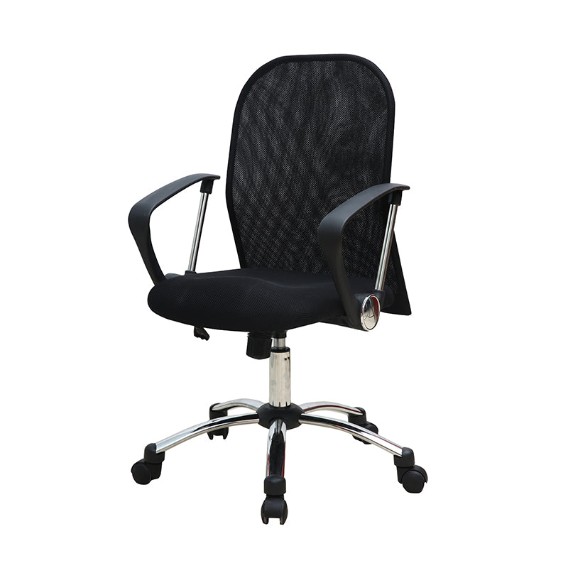 W13 Sitmod Mid-Back Mesh Office Chair, Ergonomic Desk Chair with Breathable Mesh, 360° Swivel & Height Adjustment, Black Office Chair for Home & Corporate Spaces