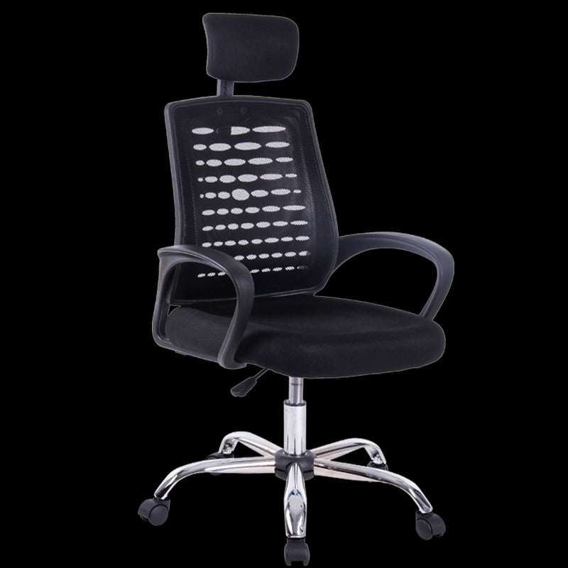 W29 Sitmod Mid-Back Fabric & Mesh Office Chair, Ergonomic Desk Chair with Foldable Armrests, 360° Swivel & Height Adjustment, Compact Chair for Small Home Office & Study Spaces