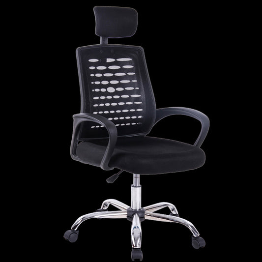 Mid-Back Fabric & Mesh Office Chair Ergonomic Desk Chair with Foldable Armrests 360° Swivel & Height Adjustment Compact Chair for Small Home Office & Study Spaces