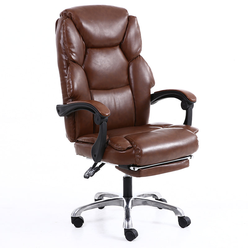 B13 Sitmod Executive Office Chair, High-Back Plush Ergonomic Desk Chair with Retractable Footrest, Premium PU Leather Reclining Office Chair with 360° Swivel & Height Adjustment, Luxury Office Chair for Home & Corporate Spaces