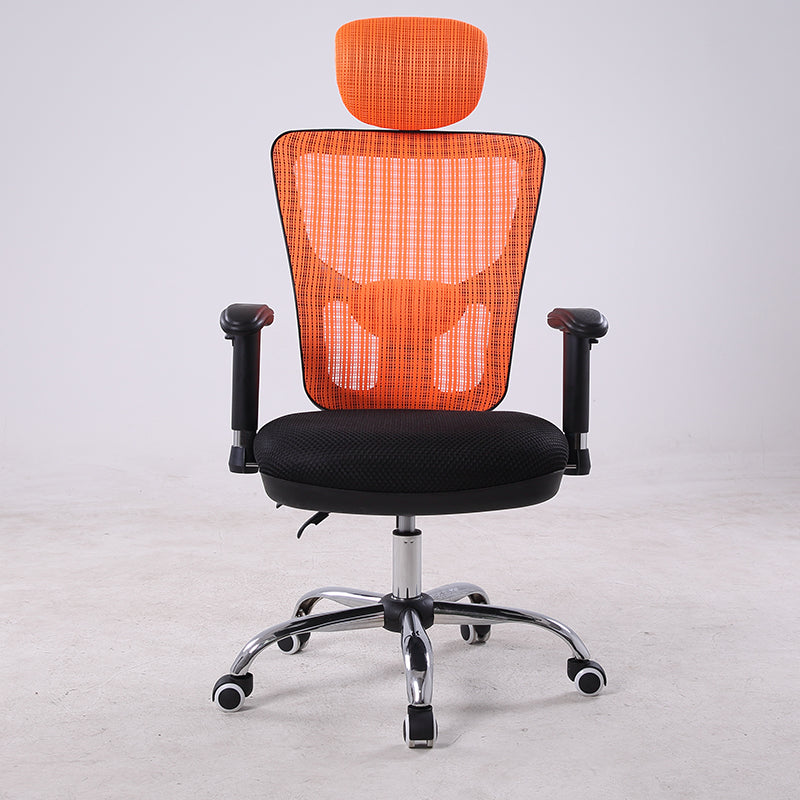 W15 Sitmod High-Back Ergonomic Mesh Office Chair, Adjustable Headrest & Lumbar Support Desk Chair with 3D Armrests, 135° Recline & 360° Swivel, Orange & Black Gaming Chair for Home Office