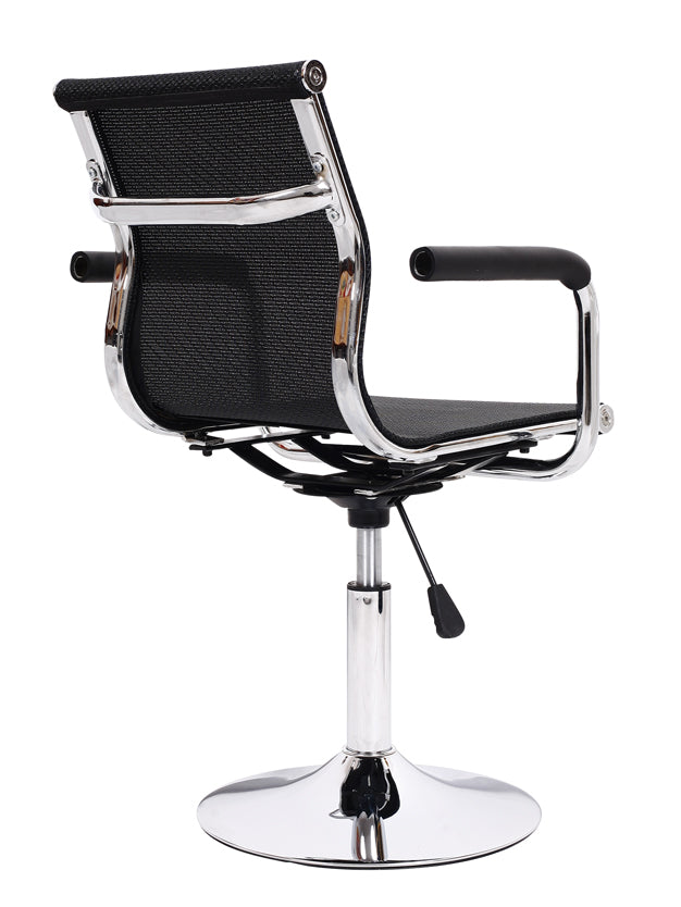 W11 Sitmod Mid-Back Mesh/PU Leather Office Chair, Ergonomic Desk Chair with 2 Base Options, 360° Swivel & Height Adjustment, Multi-Color Stylish Chair for Home Office & Reception