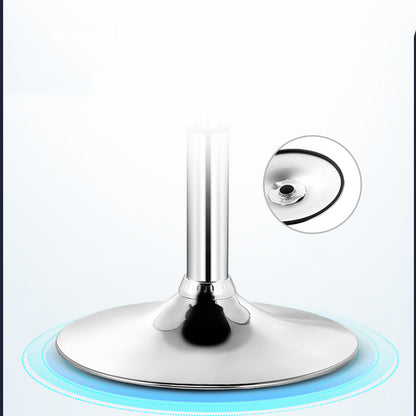 Adjustable Height Bar Stool Diamond-Quilted Leather Cushion Multi-Color Options & Chrome Disc Base Adjustable Height Bar Stool: Diamond-Quilted Leather Cushion, Multi-Color Options & Chrome Disc Base