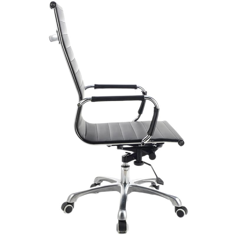 W16 Sitmod High-Back Executive Office Chair, Ergonomic Desk Chair with PU Leather/Mesh Upholstery, 135° Recline & 360° Swivel, Chrome Frame Chair for Home Office & Manager Rooms