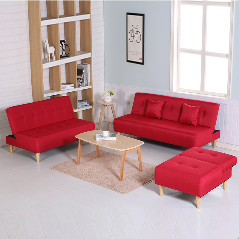 Blue Fabric Convertible Chair with Storage - Modern Single Seat for Living Room