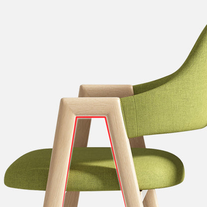 Casual Wooden Armchair Light Wood Frame Fabric Cushion & Multi-Hue Options