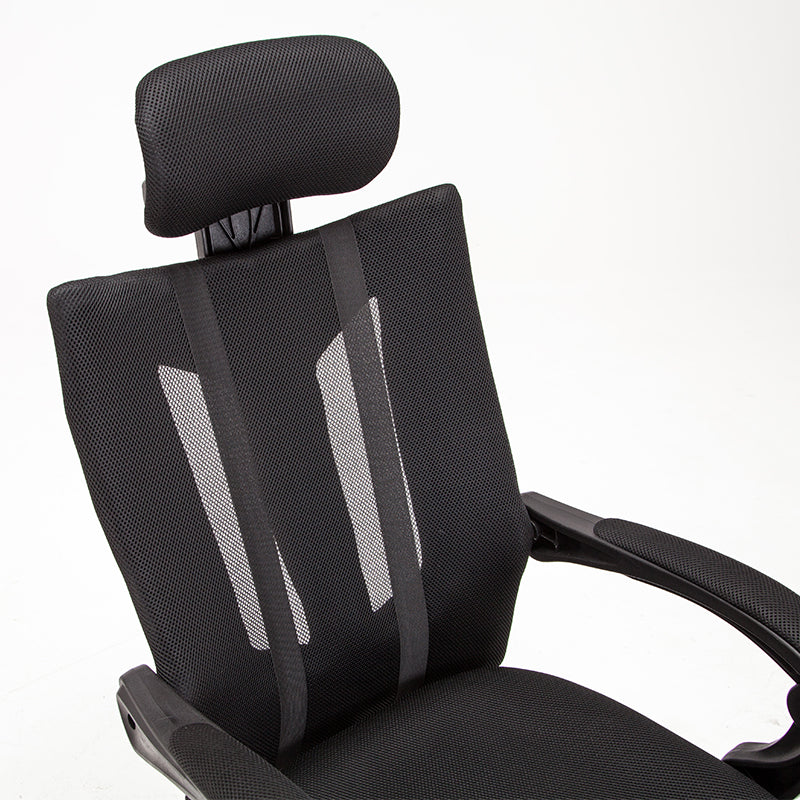 W24 Sitmod High-Back Reclining Mesh Office Chair, Ergonomic Desk Chair with Adjustable Headrest & Lumbar Support, Retractable Footrest & 150° Recline, 360° Swivel & Height Adjustment, Multi-Color Chair for Home Office & Gaming