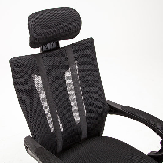 High-Back Reclining Mesh Office Chair Ergonomic Desk Chair with Adjustable Headrest & Lumbar Support, Retractable Footrest & 150° Recline 360° Swivel & Height Adjustment Multi-Color Chair for Home Office & Gaming