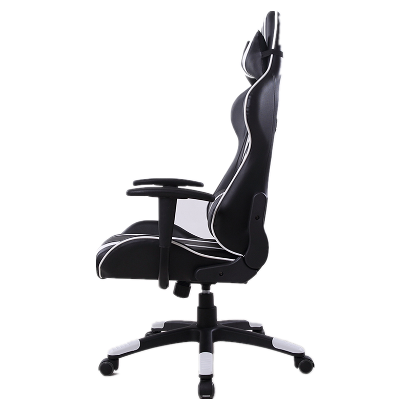 Racing-Style Gaming Chair Multi-Color Stripe Design Reclining Ergonomic Chair with PU Leather Upholstery