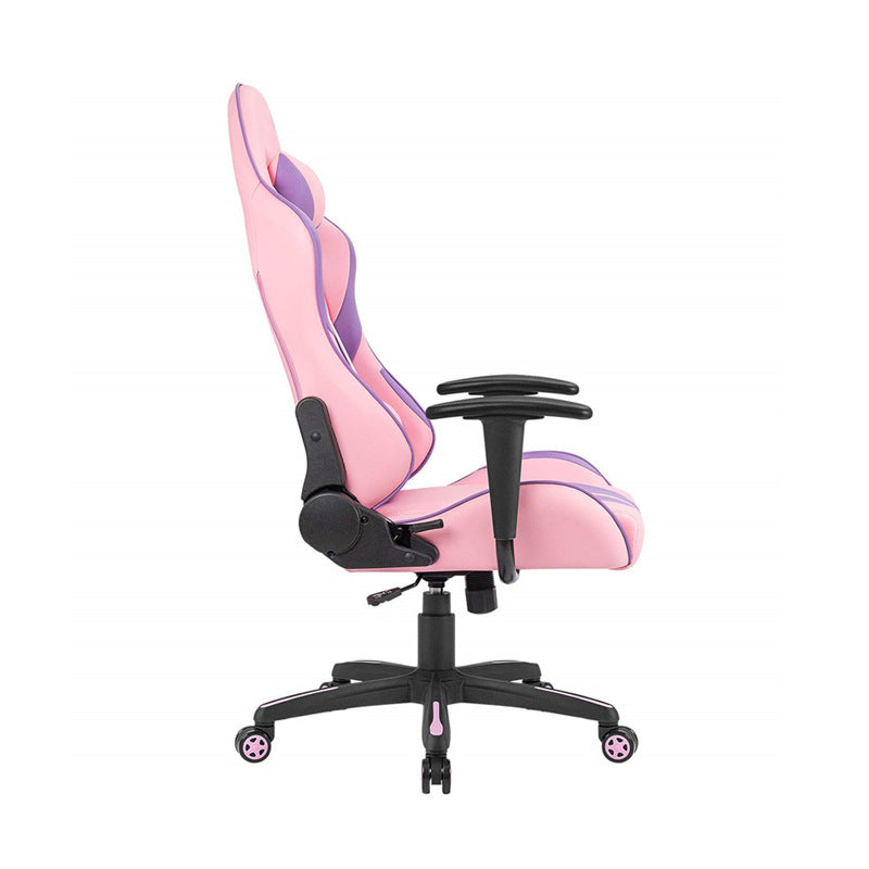 P46 SITMOD Ergonomic Gaming Chair: Pink-Purple Geometric Color-Block Racing-Style Reclining Chair