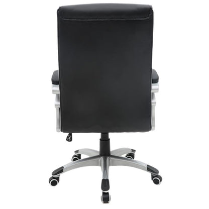 Executive Office Chair High-Back Ergonomic Desk Chair with Breathable Mesh Panels, Premium PU Leather Office Chair with 360° Swivel & Height Adjustment Modern Executive Chair for Home & Corporate Spaces