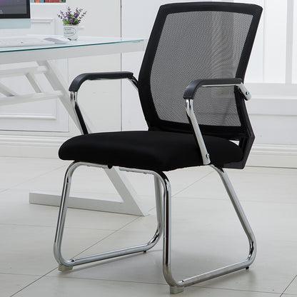 Mid-Back Mesh Conference Chair Ergonomic Visitor Chair with Breathable Mesh Chrome Steel Bow Base Multi-Color Office Chair for Meeting Rooms & Reception Areas