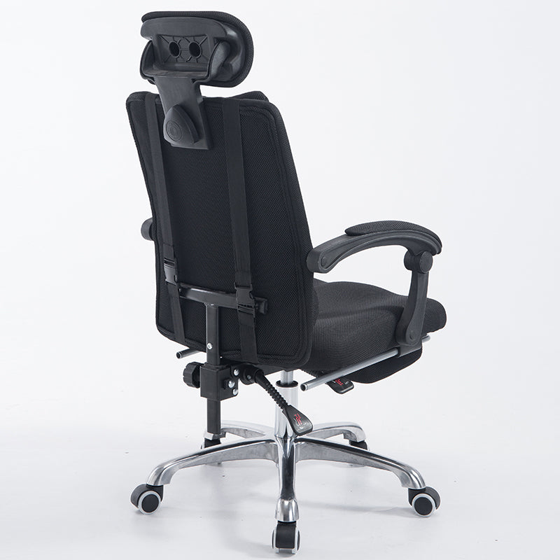 High-Back Reclining Mesh Office Chair Ergonomic Desk Chair with Adjustable Headrest & Dual Lumbar Support Retractable Footrest & 160° Recline 360° Swivel & Height Adjustment Multi-Color Chair for Home Office & Gaming