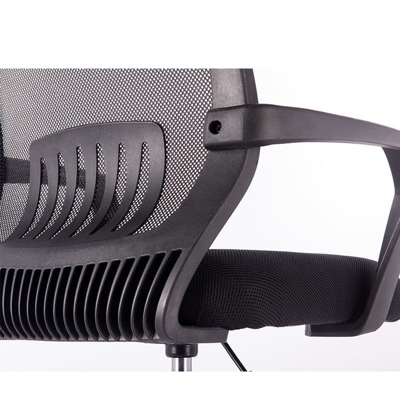 W02 Sitmod Mid-Back Mesh Office Chair, Ergonomic Desk Chair with Breathable Mesh, 360° Swivel & Height Adjustment, Black Office Chair for Home & Corporate Spaces