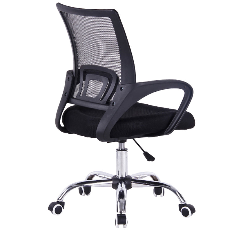 Mid-Back Mesh Office Chair Ergonomic Desk Chair with Breathable Mesh 360° Swivel & Height Adjustment Black/White Office Chair for Home & Corporate Spaces