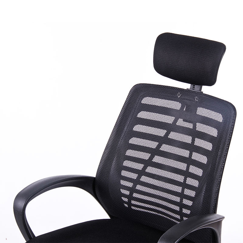 High-Back Ergonomic Mesh Office Chair Adjustable Headrest Desk Chair with Breathable Mesh 360° Swivel & Height Adjustment Black Office Chair for Home & Gaming