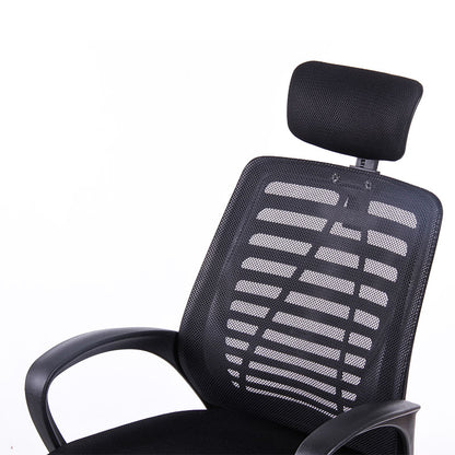 High-Back Ergonomic Mesh Office Chair Adjustable Headrest Desk Chair with Breathable Mesh 360° Swivel & Height Adjustment Black Office Chair for Home & Gaming