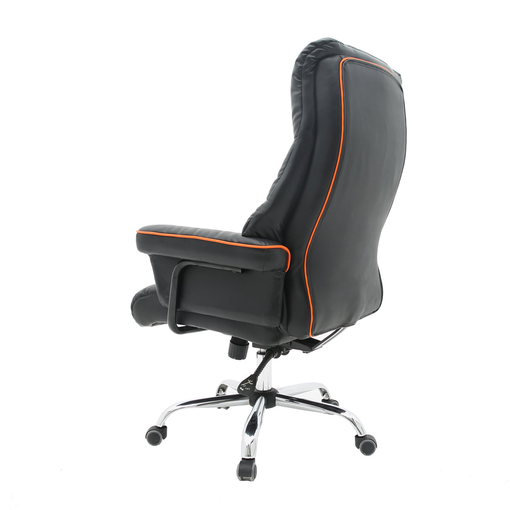 B17 Sitmod Executive Office Chair, High-Back Plush Ergonomic Desk Chair with Contrast Stitching, Premium PU Leather Office Chair with 360° Swivel & Height Adjustment, Modern Gaming-Inspired Office Chair for Home & Corporate Spaces