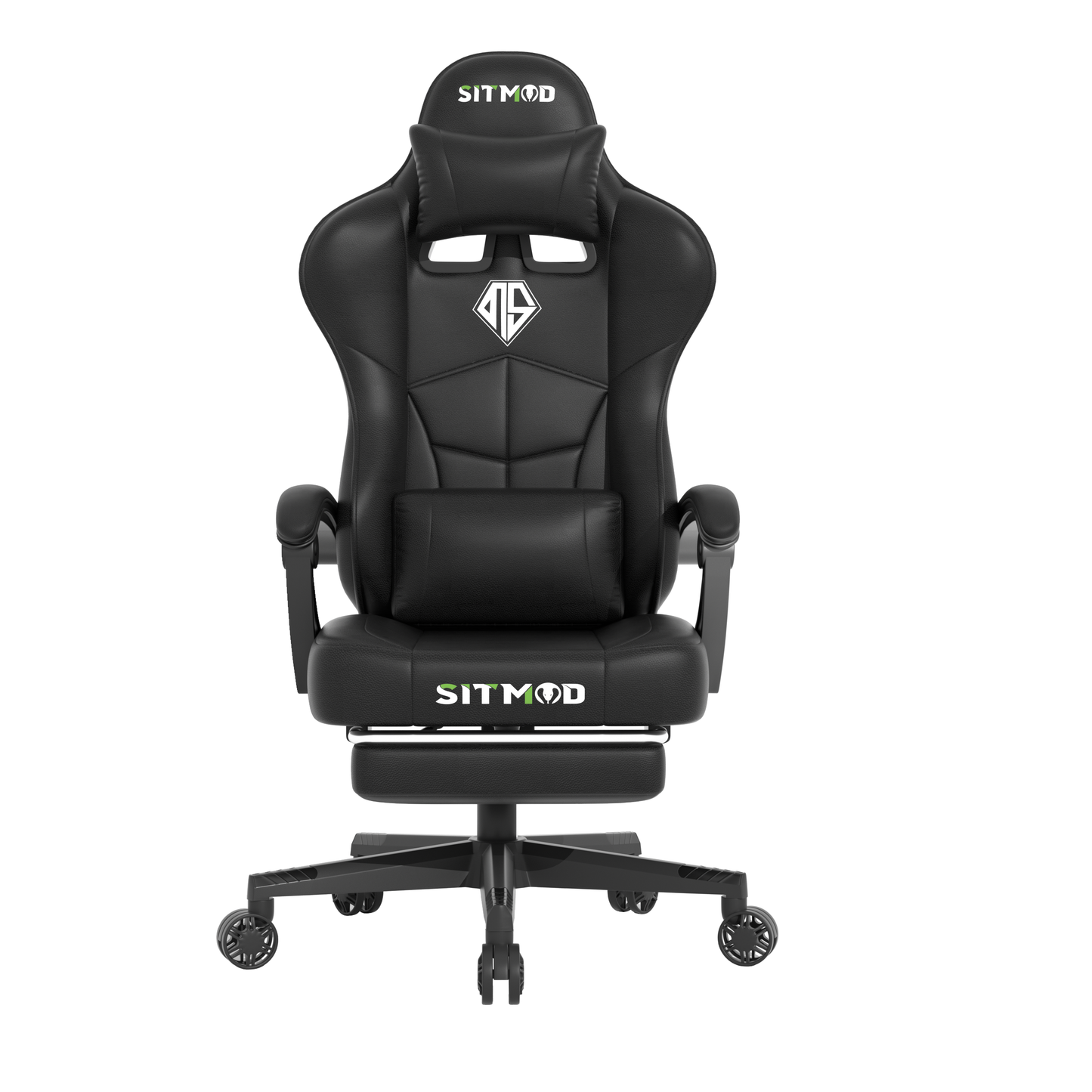 Ergonomic Gaming Chair Core Series Racing-Style Reclining Chair with Extendable Footrest