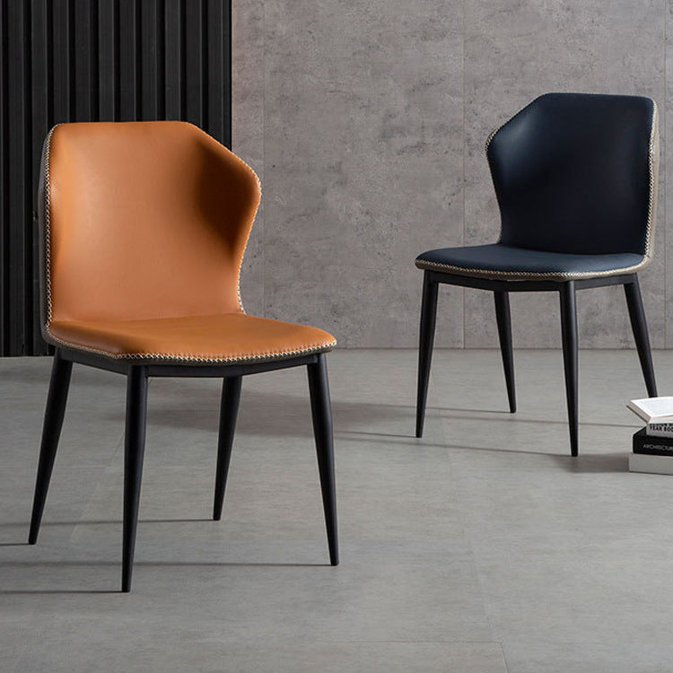 C-12-SITMOD Light Luxury Contrast Dining Chair: Rivet Trim, Curved Back & Premium Upholstery for Modern Spaces