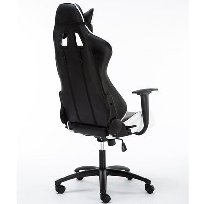 Classic Racing-Style Gaming Chair Multi-Color Ergonomic Reclining Chair with PU Leather Upholstery