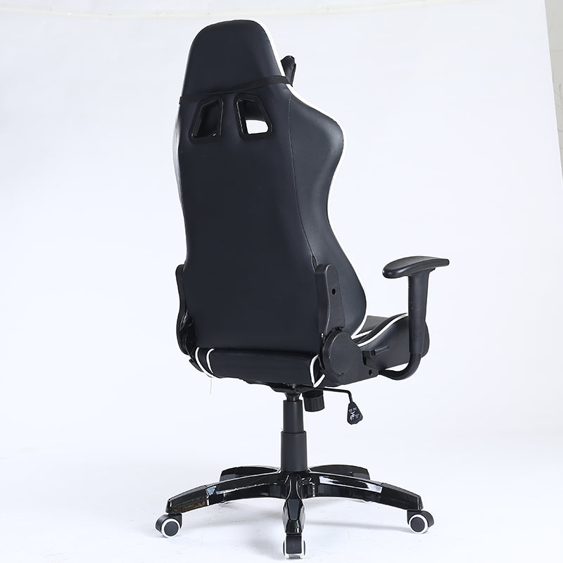P34 Mecha-Style Gaming Chair: Multi-Color Ergonomic Reclining Chair with PU Leather Upholstery