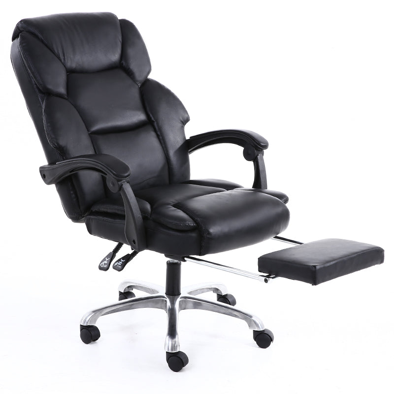 B13 Sitmod Executive Office Chair, High-Back Plush Ergonomic Desk Chair with Retractable Footrest, Premium PU Leather Reclining Office Chair with 360° Swivel & Height Adjustment, Luxury Office Chair for Home & Corporate Spaces