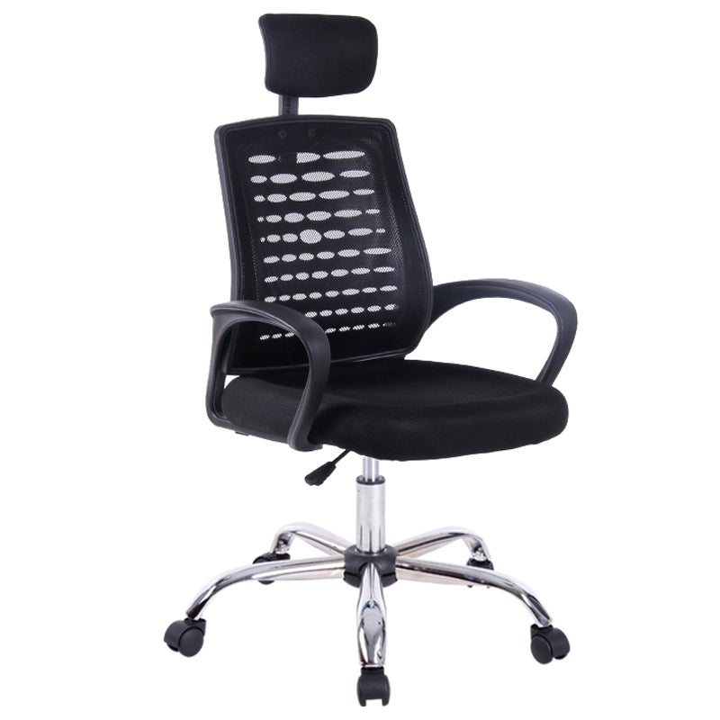 Mid-Back Fabric & Mesh Office Chair Ergonomic Desk Chair with Foldable Armrests 360° Swivel & Height Adjustment Compact Chair for Small Home Office & Study Spaces