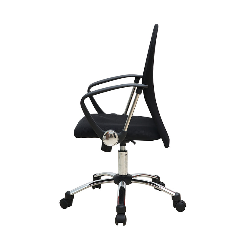 W13 Sitmod Mid-Back Mesh Office Chair, Ergonomic Desk Chair with Breathable Mesh, 360° Swivel & Height Adjustment, Black Office Chair for Home & Corporate Spaces