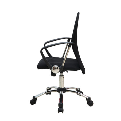 W13 Sitmod Mid-Back Mesh Office Chair, Ergonomic Desk Chair with Breathable Mesh, 360° Swivel & Height Adjustment, Black Office Chair for Home & Corporate Spaces