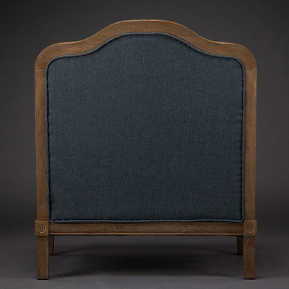 Vintage Tufted Armchair with Wooden Frame Beige Upholstery and Nailhead Trim