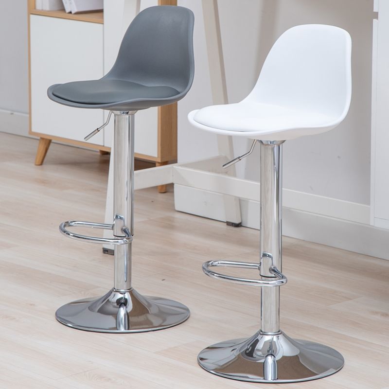 J08 One-Piece Adjustable Bar Stool: Sleek Molded Design, Multi-Hue Options & Stable Disc Base